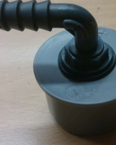 End cap HT dia50 w/angle hose connector 1/2''